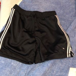 Black and White Athletic Track Shorts